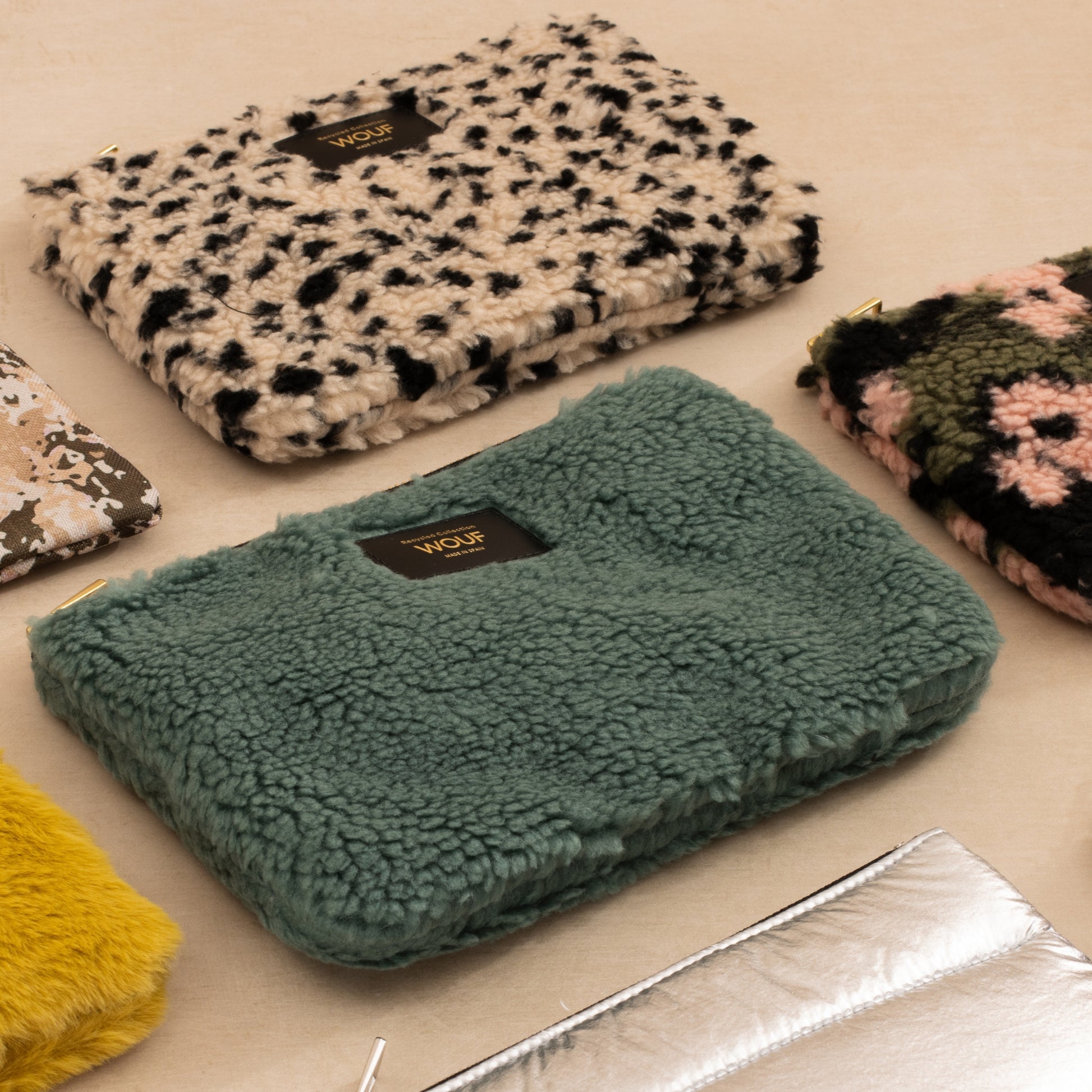 Wouf Large Teddy Pouch - Moss