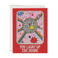 you light up the room red card with envelope