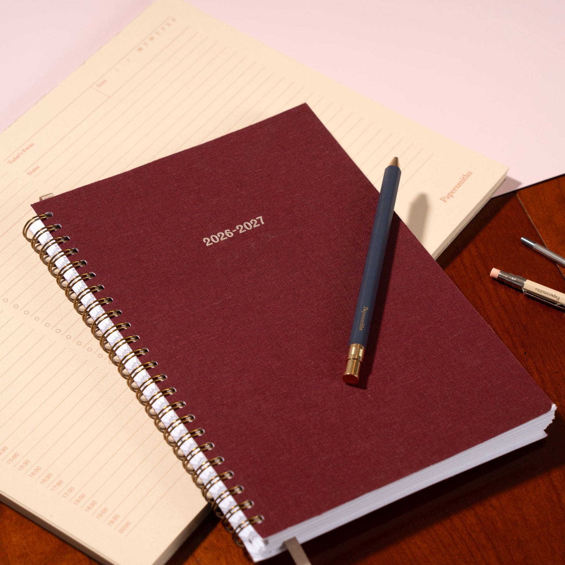 2026-2027 Academic Diary - Mulberry Red