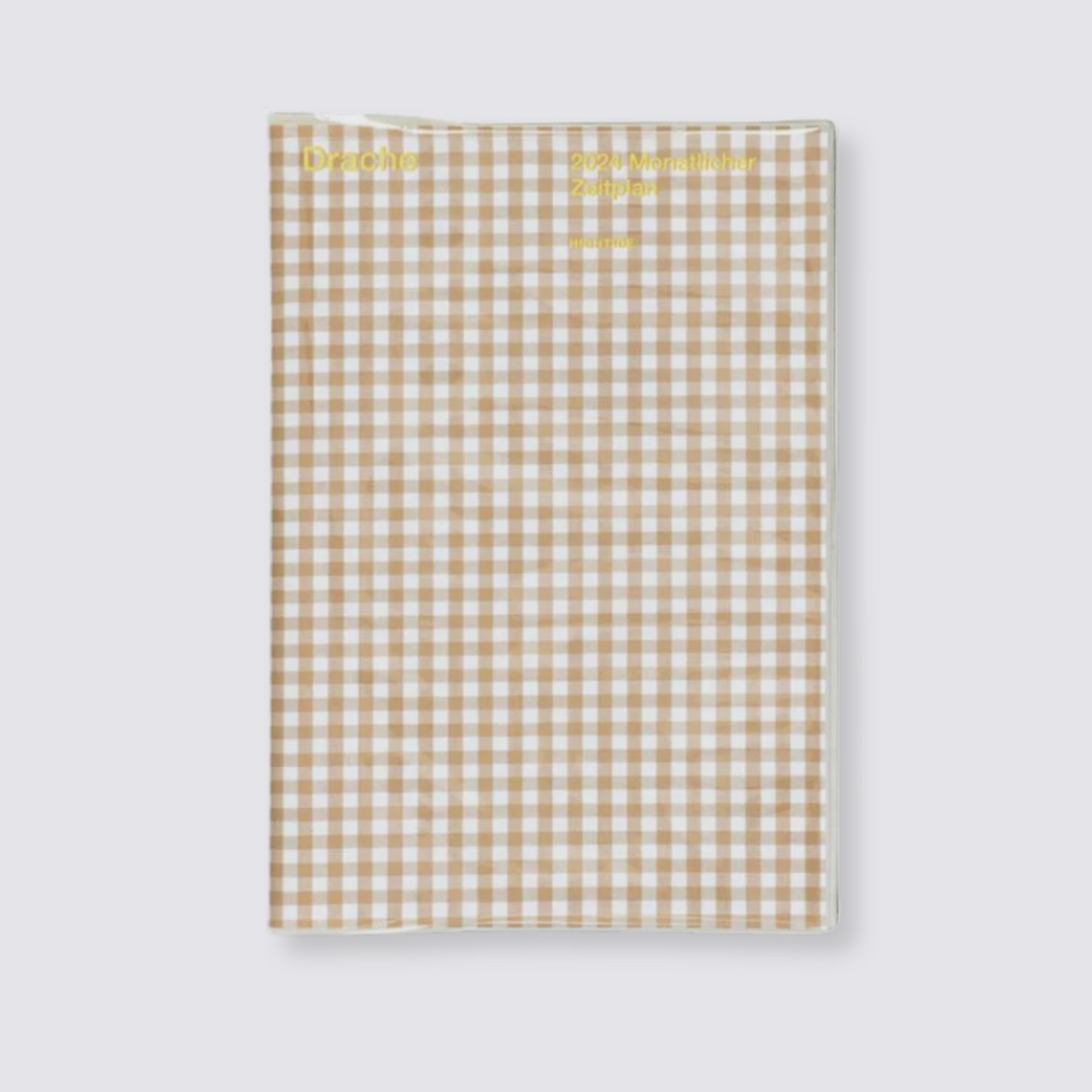 2024 beige gingham weekly diary
