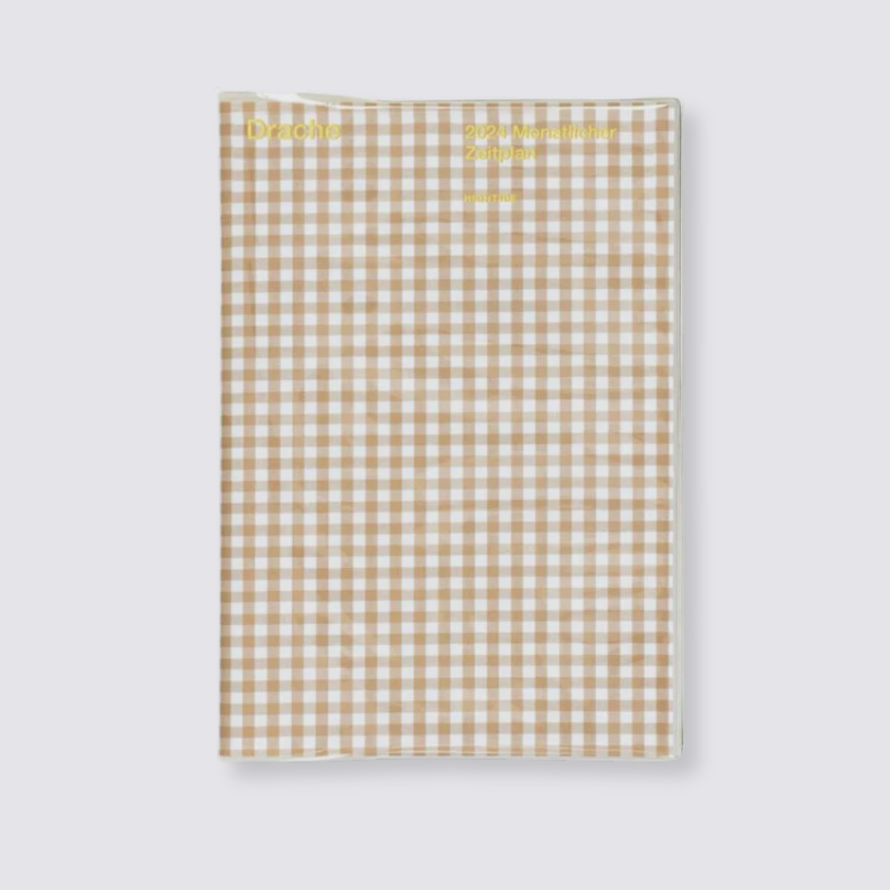 2024 Monthly Diary - Beige Gingham