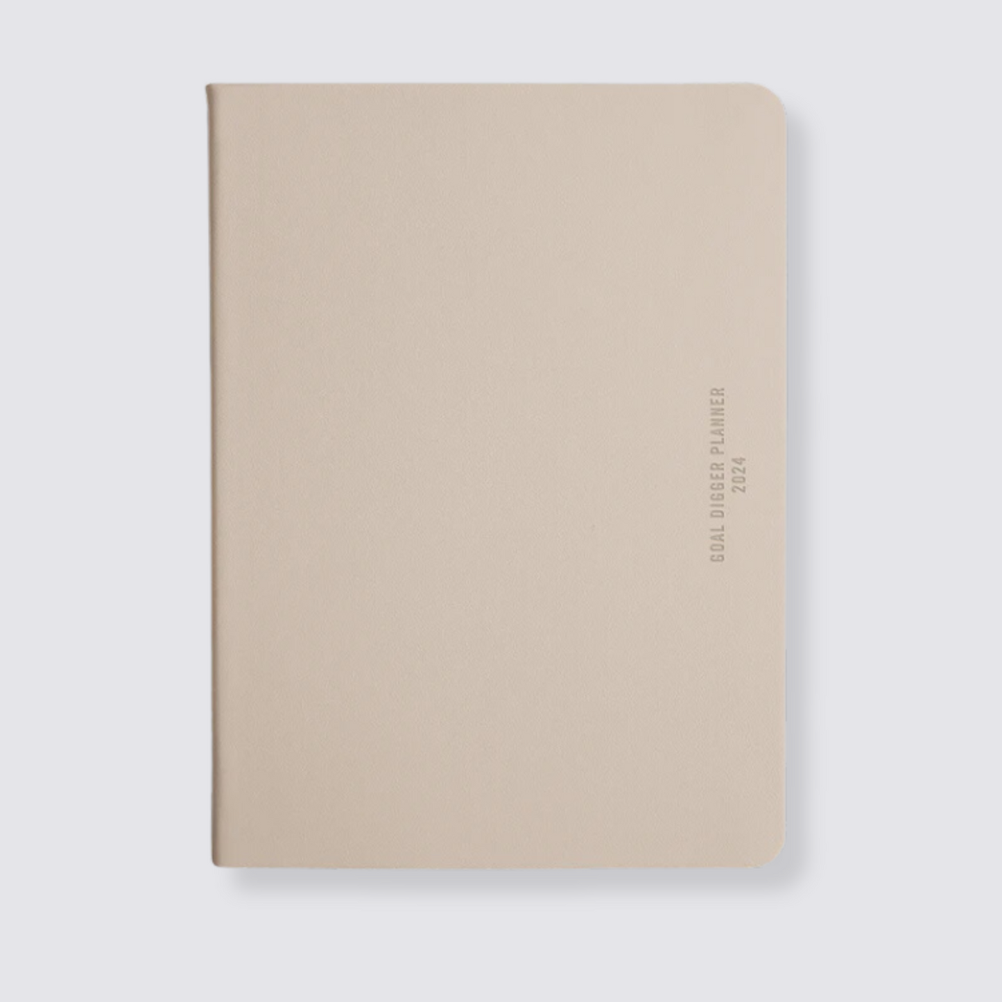 Beige sand B5 goal digger planner 2024