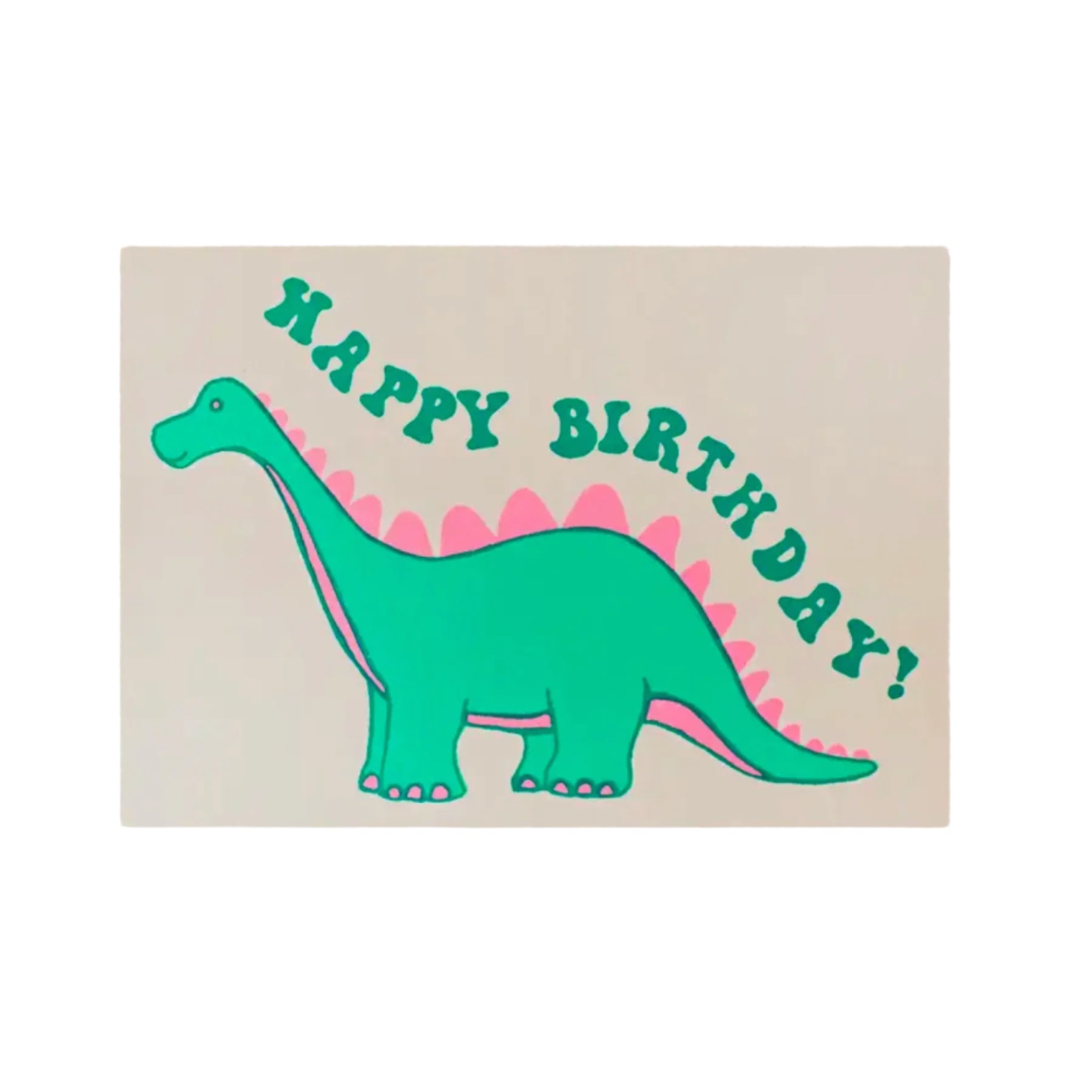 Birthday Green Dino Card