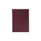 Maroon notebook on a white background