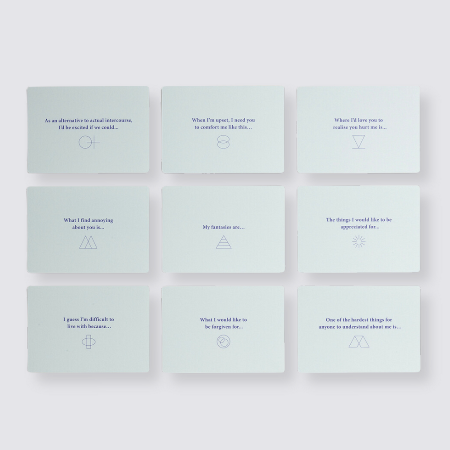 Emotional conversation cards for couples