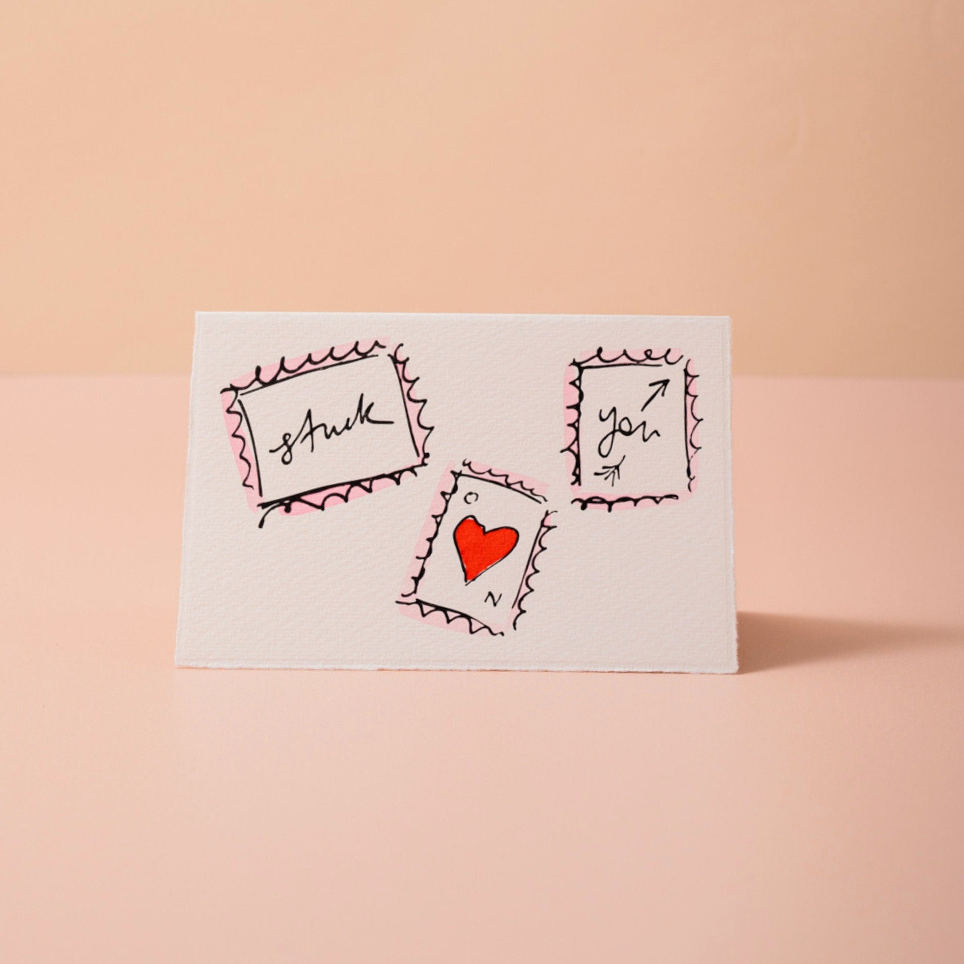 Stuck On You Valentine Card