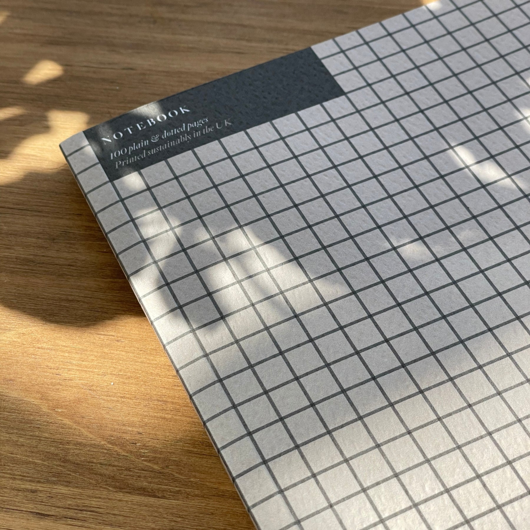Greige Graph A5 Notebook - Dot Grid and Plain