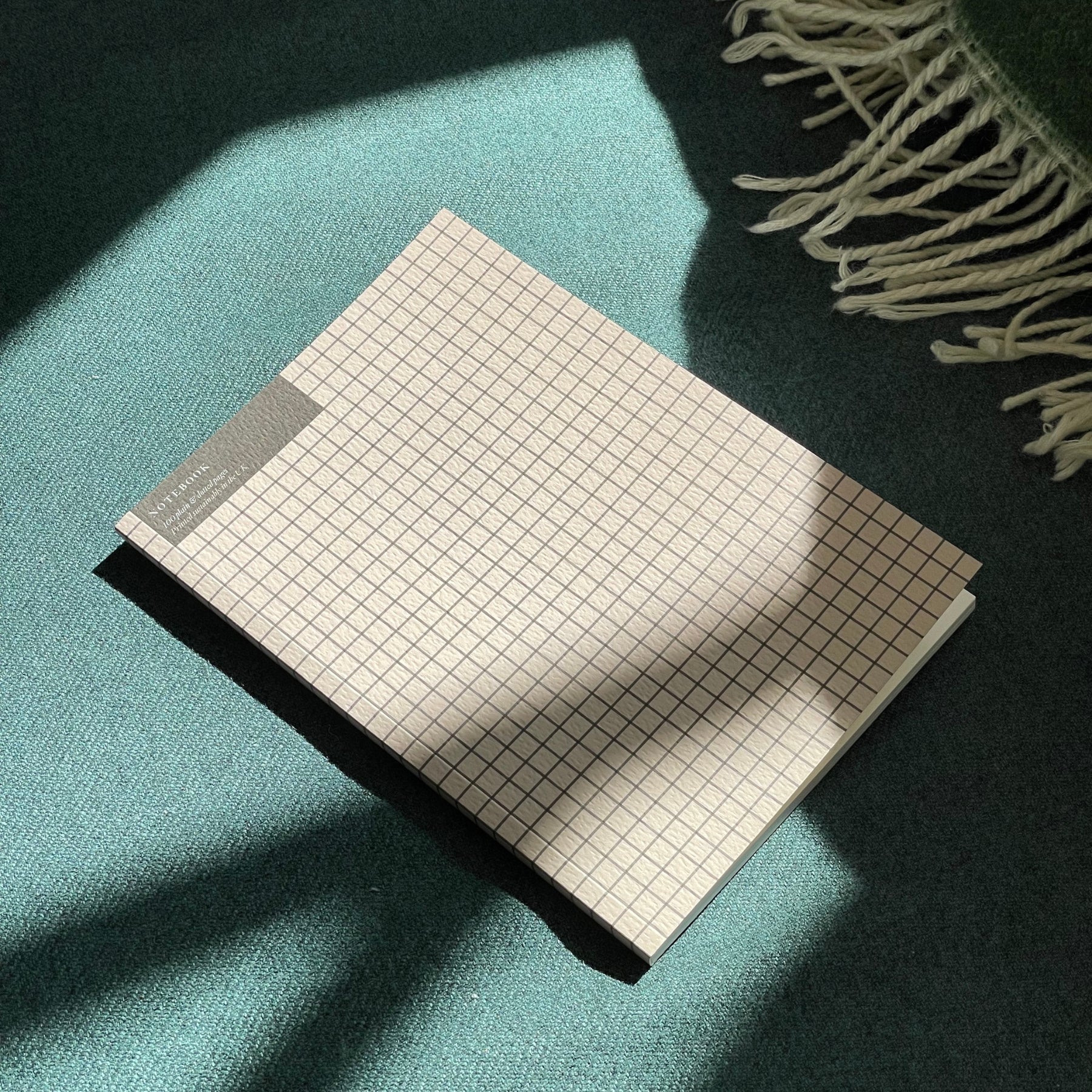 Greige Graph A5 Notebook - Dot Grid and Plain