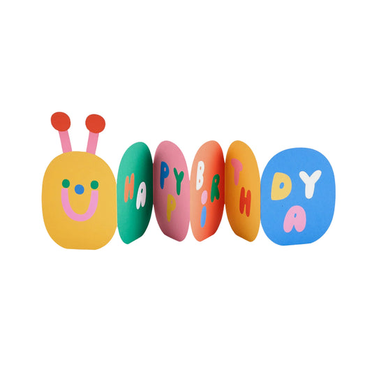 Caterpillar Fold Out Birthday Card