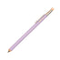 Lavender pencil with gold accents on a white background