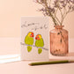 love birds greetings card