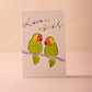 love birds greetings card