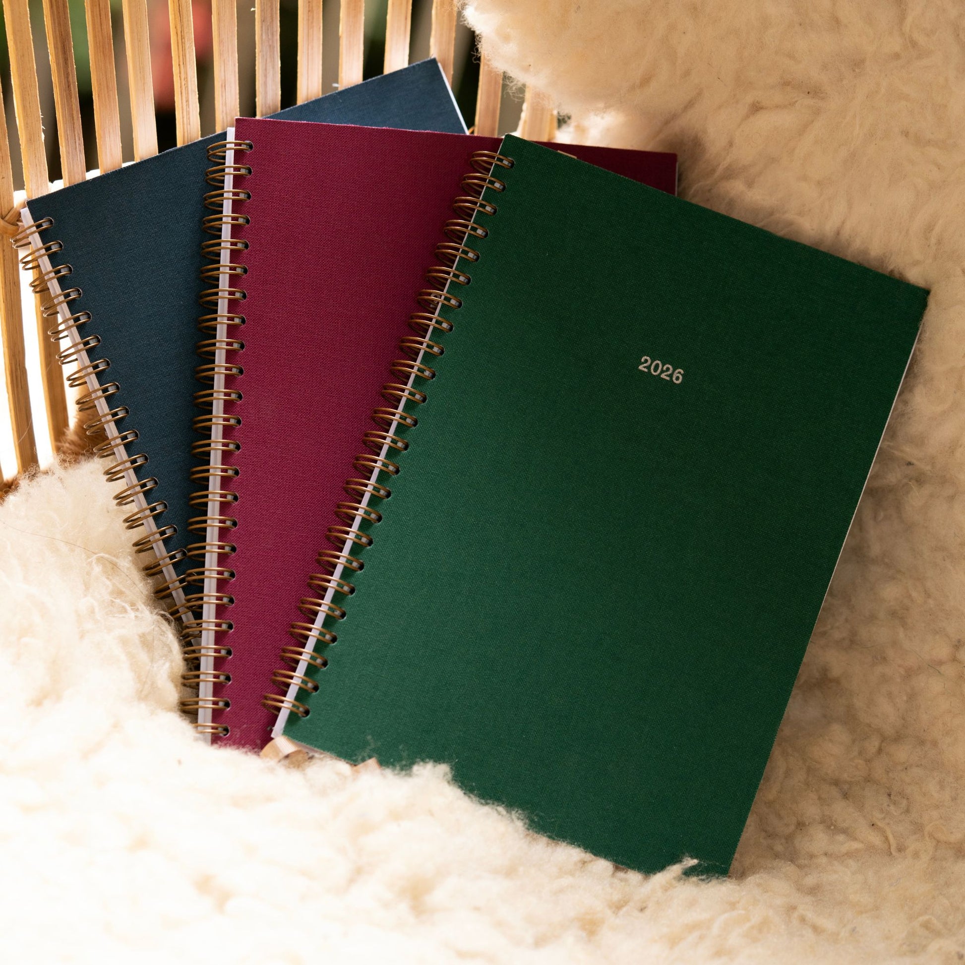 2026 Wirebound Weekly Diary - Bottle Green