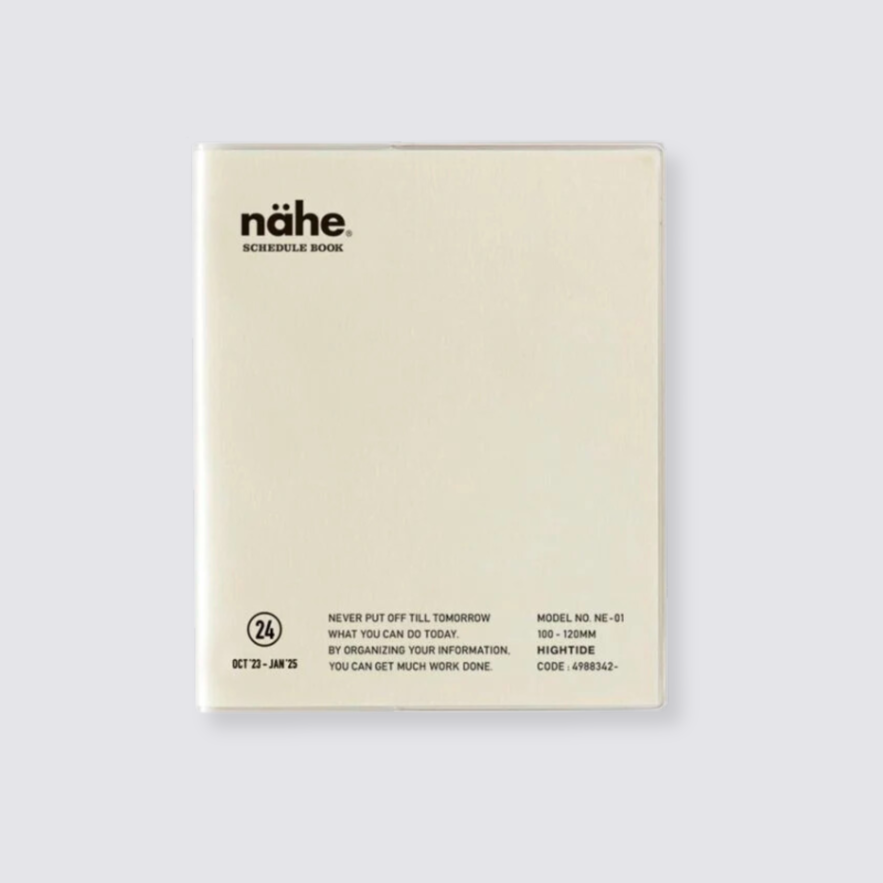 2024 Nahe Pocket Monthly Diary - Ivory