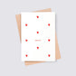 Red Valentine Motif Cotton White Card