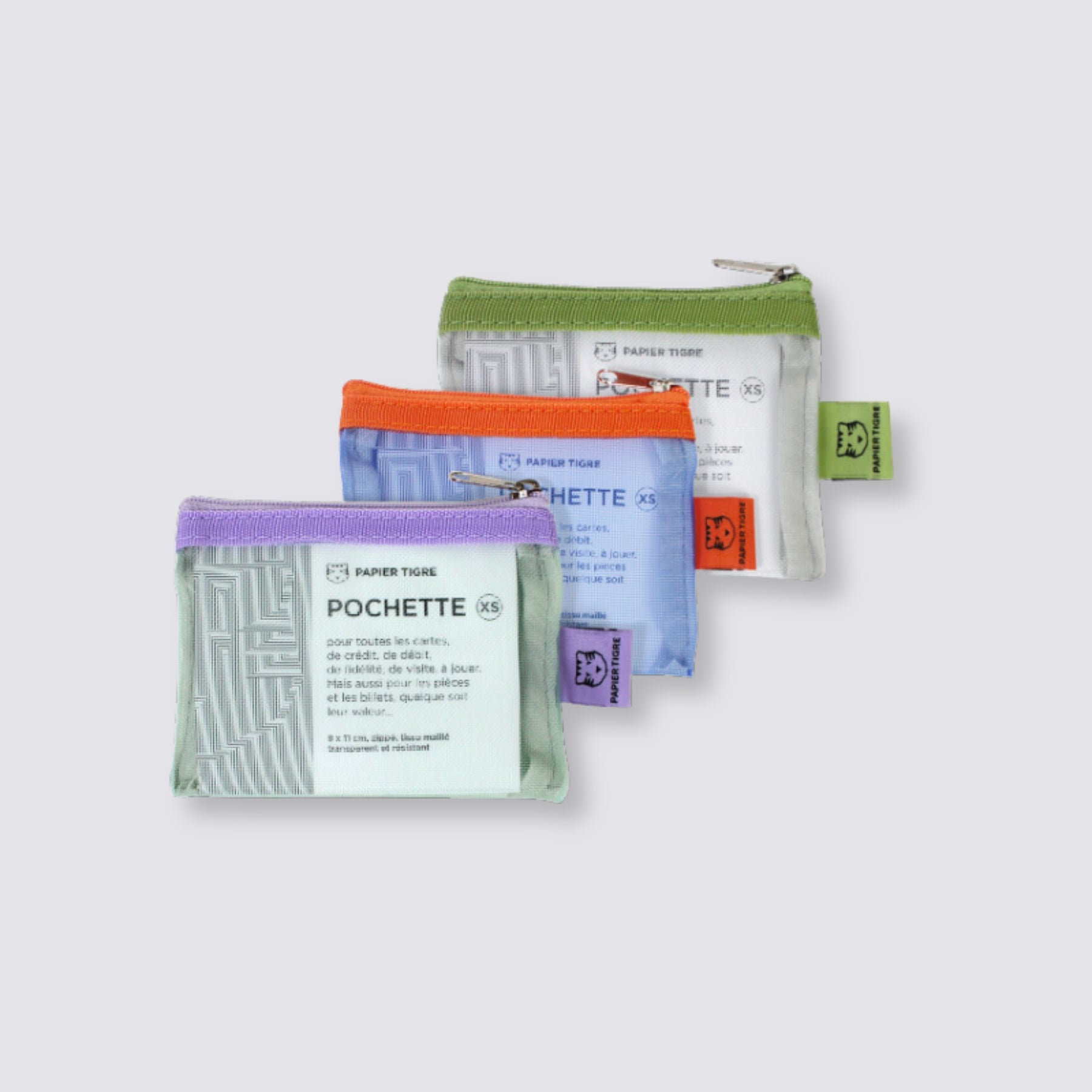 Mesh Pouch Extra Small - Peach & Cobalt