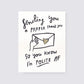 Polite AF thank you card