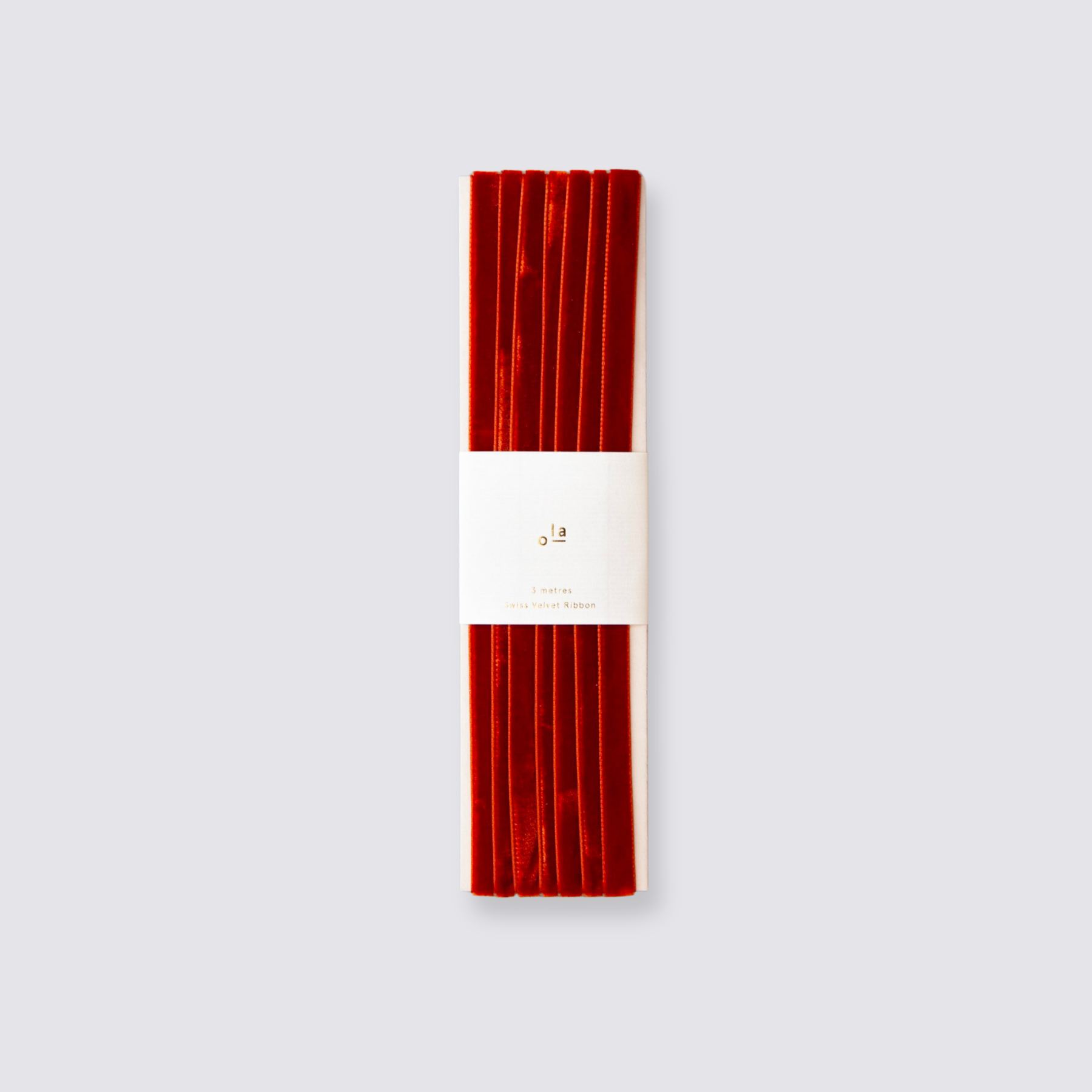 Swiss Velvet Ribbon Reel - Red Earth