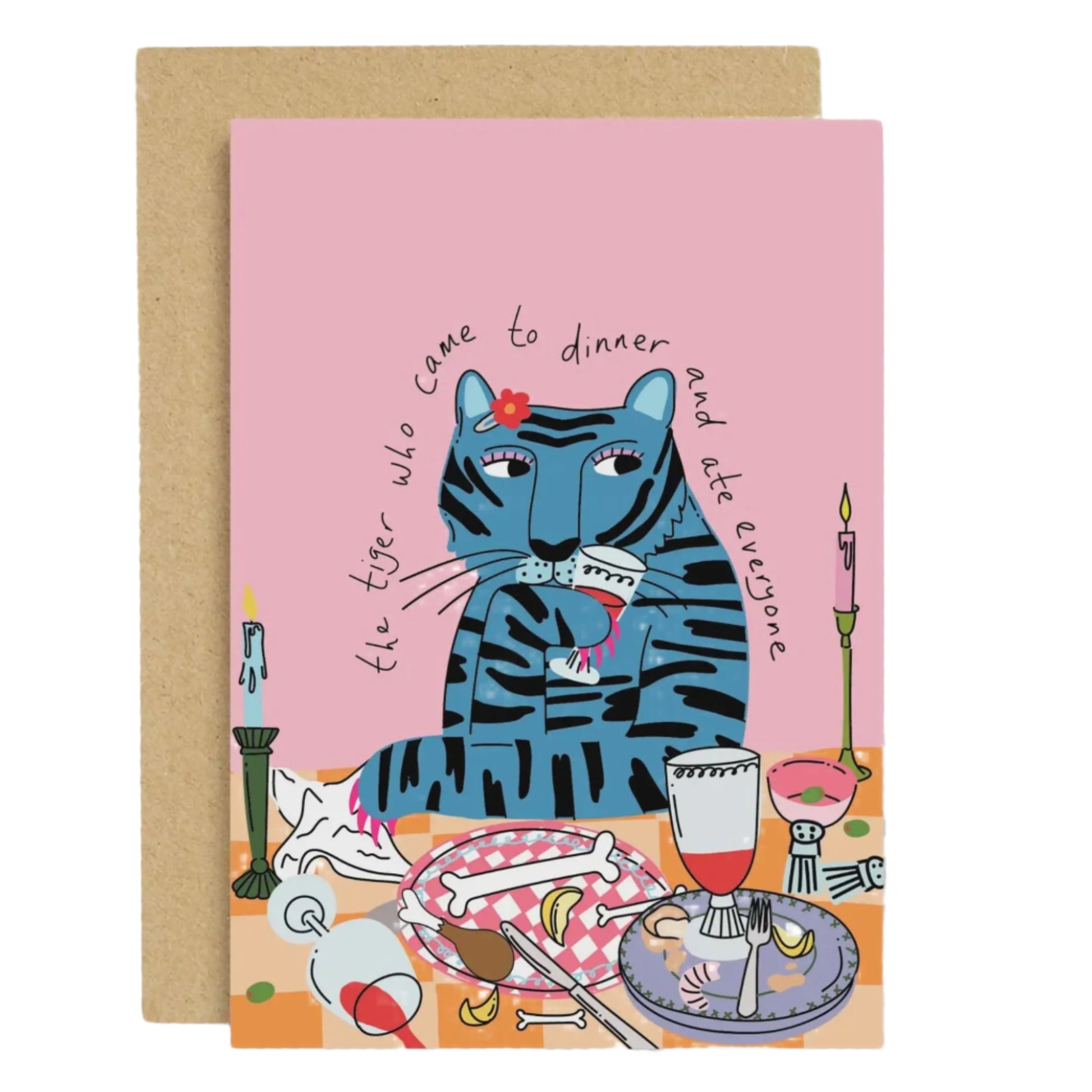 The Tiger Who Came To Dinner and Ate Everyone Card