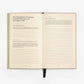 The Three Question Journal in Oat. A prompted for journal writing with a linen cover. 