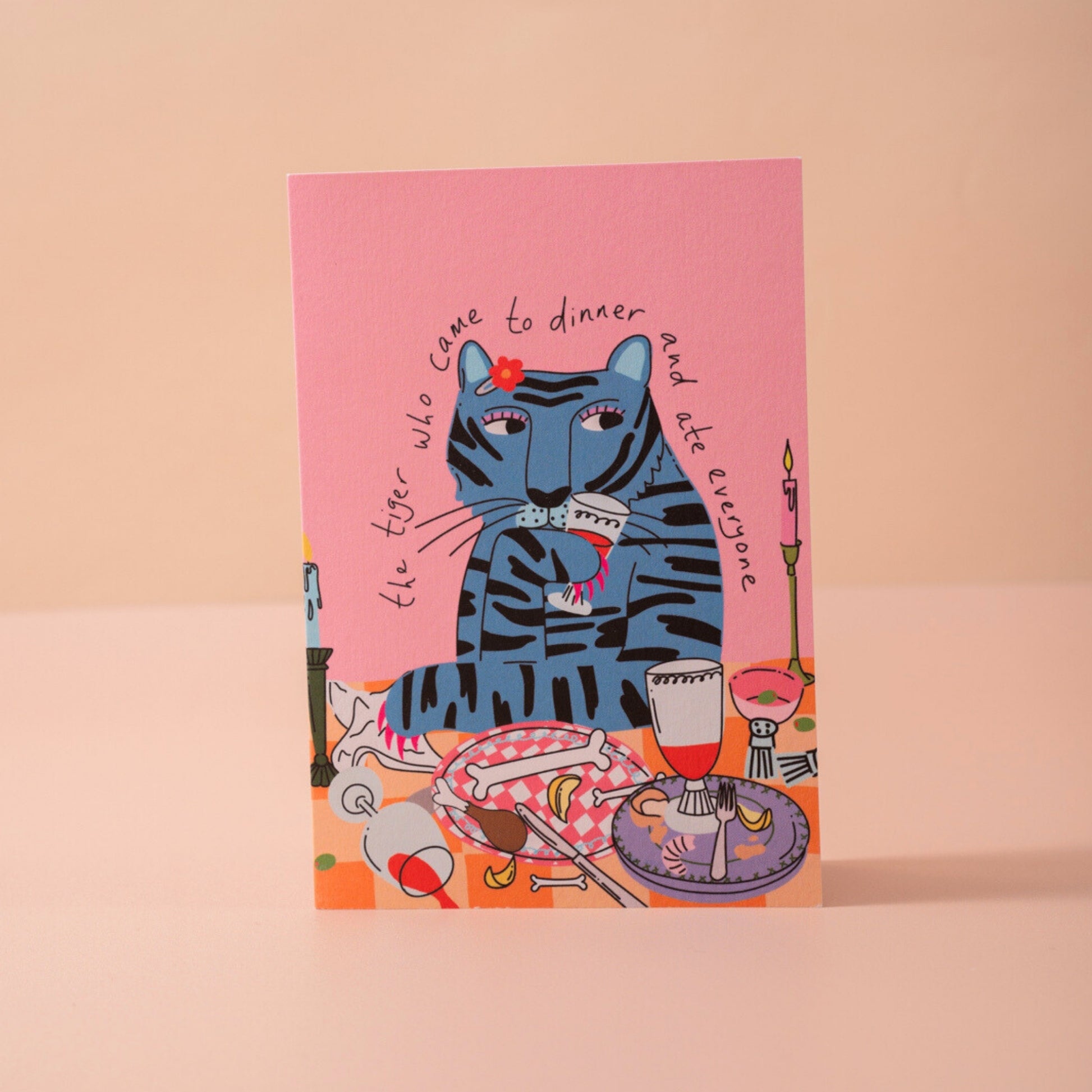 The Tiger Who Came To Dinner and Ate Everyone Card