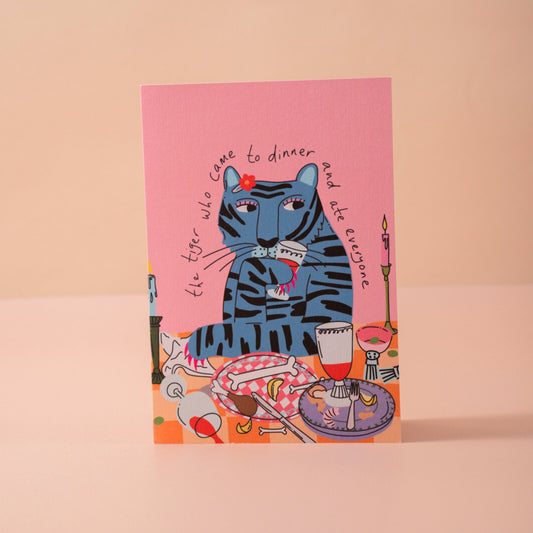 The Tiger Who Came To Dinner and Ate Everyone Card