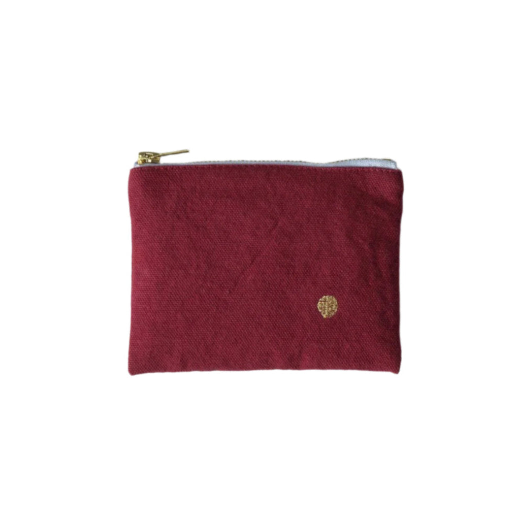 Small Accessories Pouch - Cherry Red