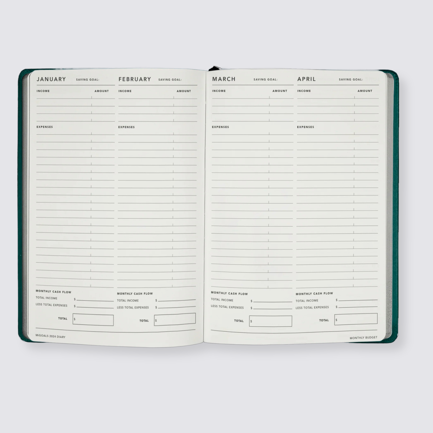 2024 A5 Weekly Notes Diary - Lilac