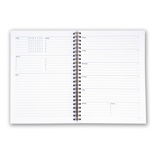 2026 Wirebound Weekly Diary - Lunar Blue