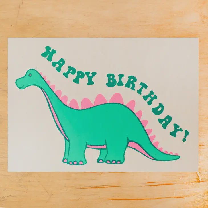 Birthday Green Dino Card