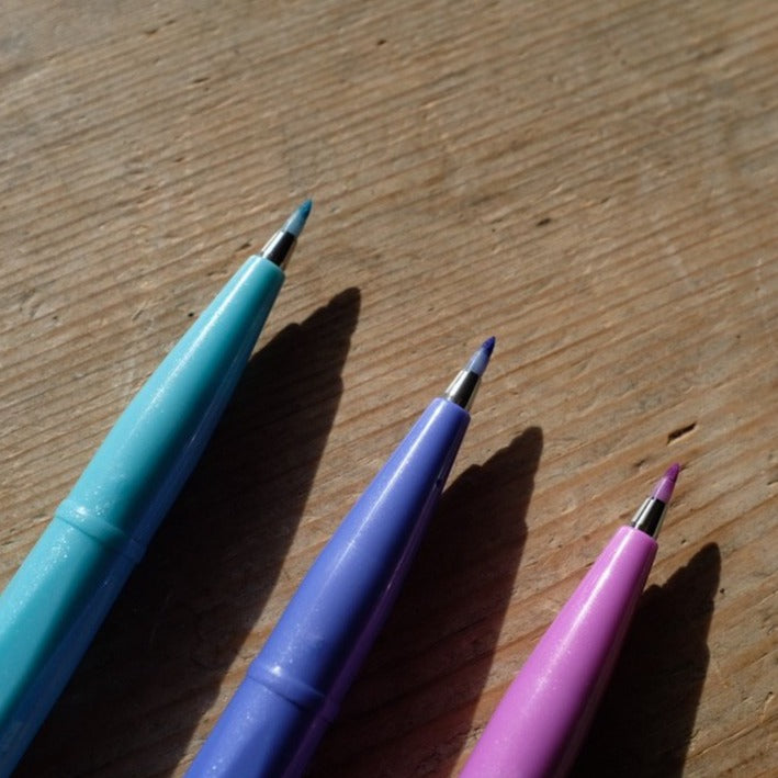 Blue and Pink Brush Sign Pens
