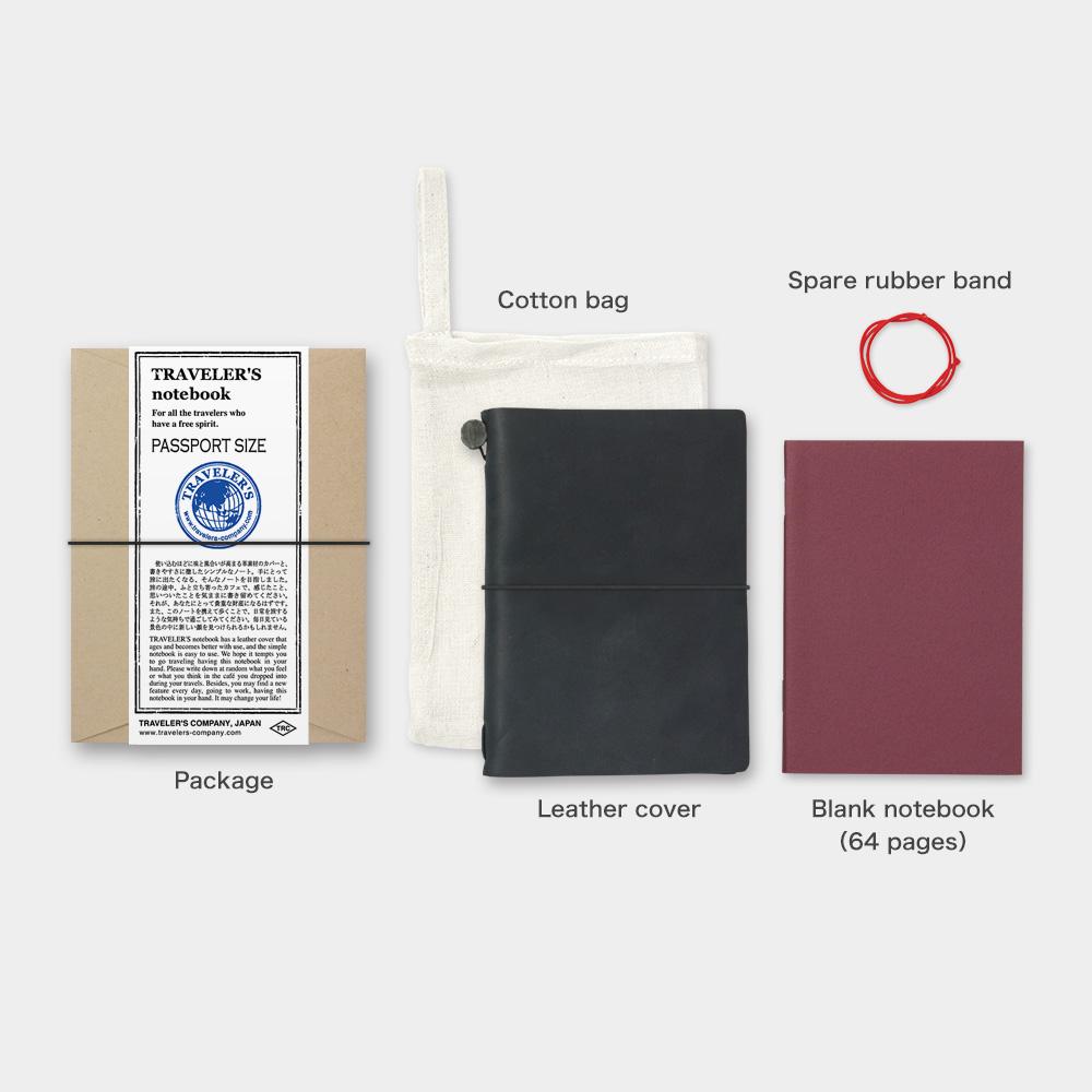 Leather Passport Notebook - Black