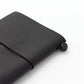 Black leather notebook
