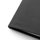 Black leather notebook