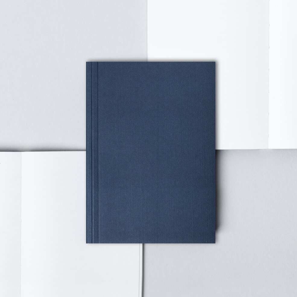 Pocket Layflat Notebook - Navy / Plain