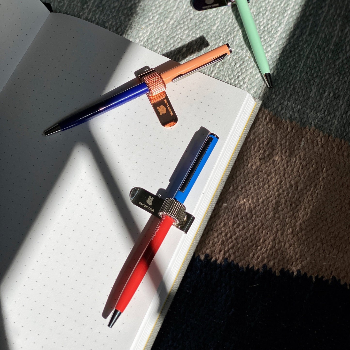metallic pen clips