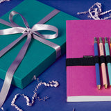 Small Gift Box - Teal with lavender ribbon