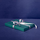 Small Gift Box - Teal with lavender ribbon