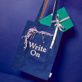 Small Gift Box - Teal with lavender ribbon