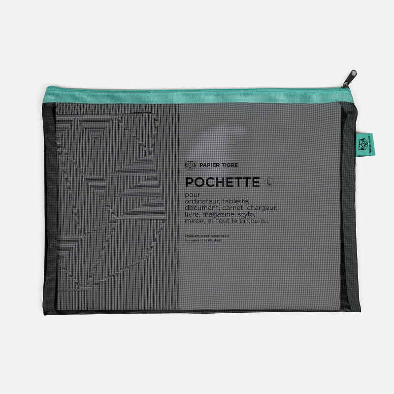 Mesh A4 Pencil Case in Black