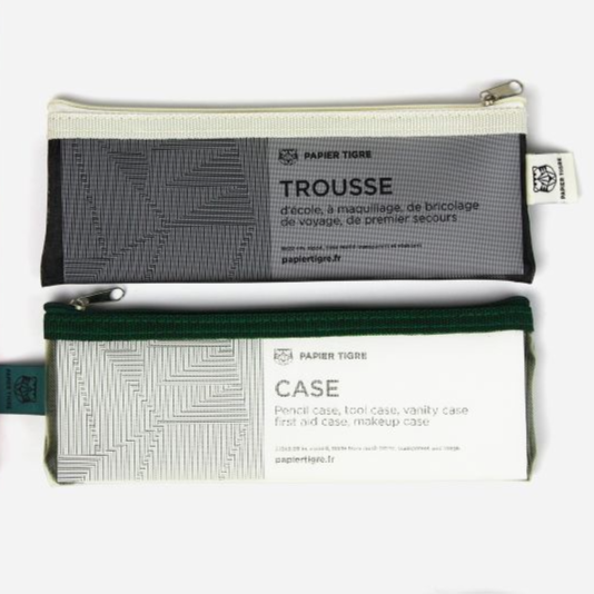 Mesh Pouch Pencil Case - Black & Yellow