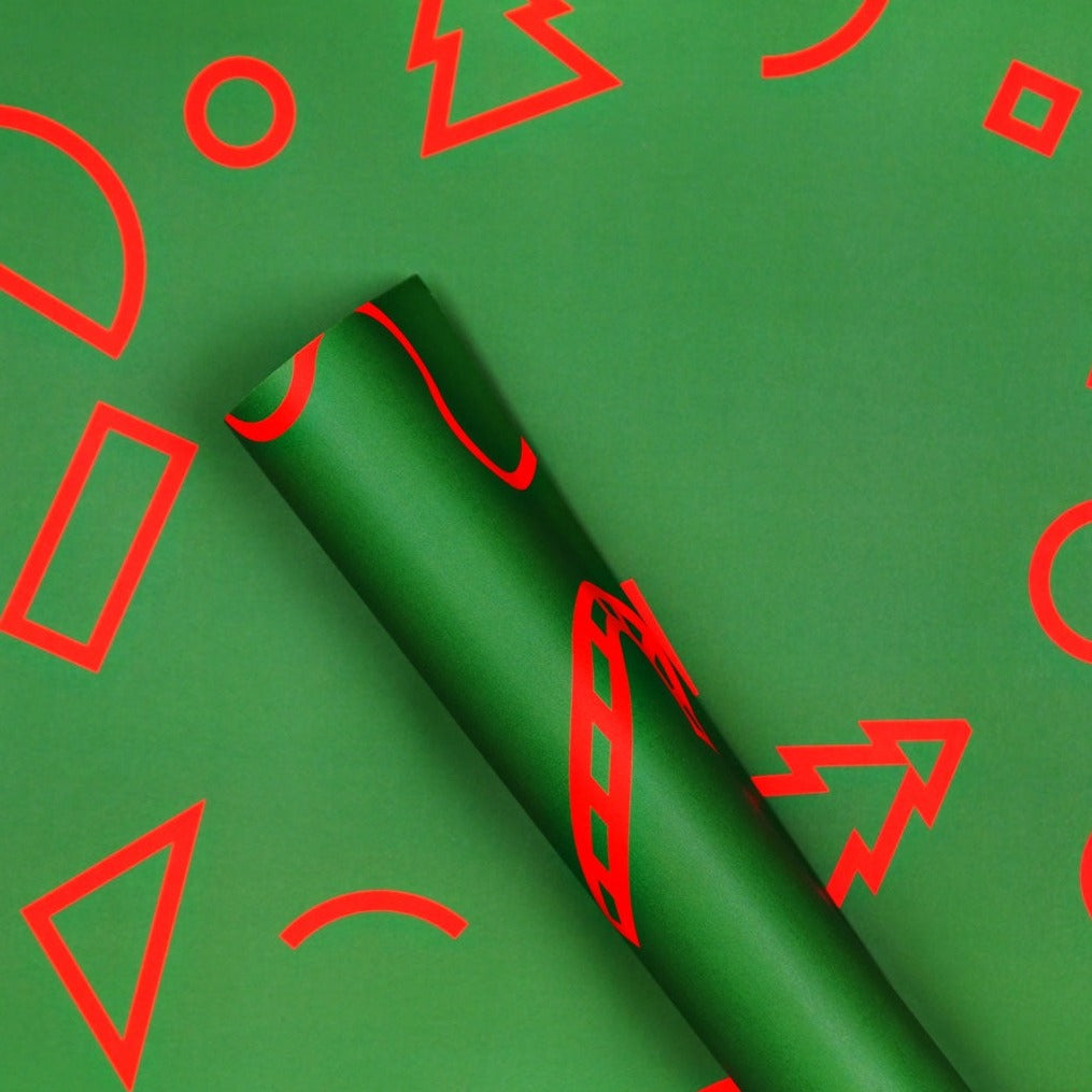 Gift Wrap Sheet - Christmas Memphis Print