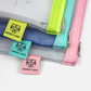 colourful mesh pencil cases