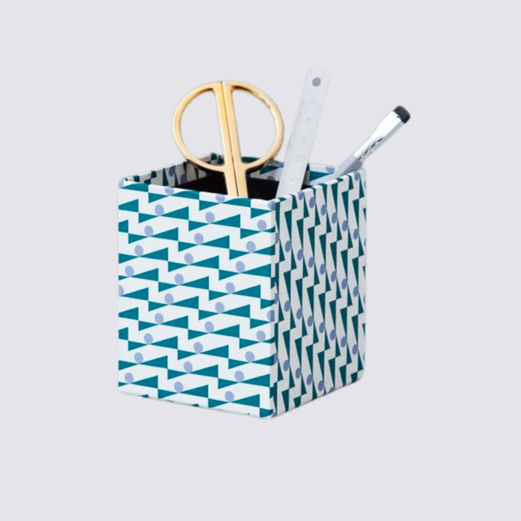 Handmade Pencil Pot - Blue / Green