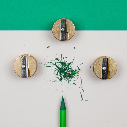 Double Hole Brass Round Sharpener