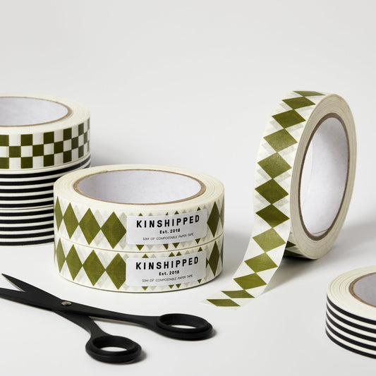 Washi Tape - Green Diamond