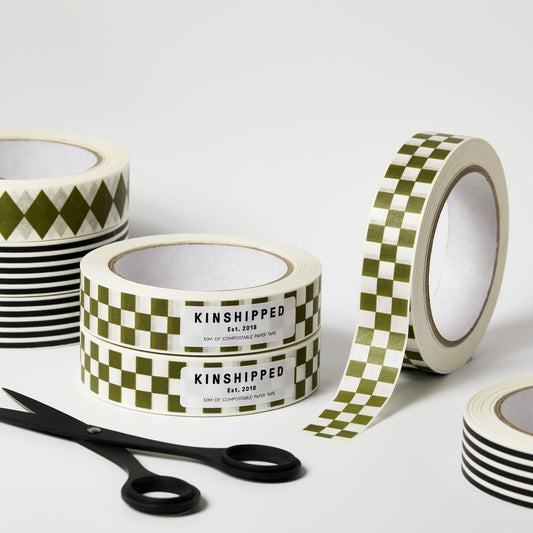 Washi Tape - Green Checkerboard