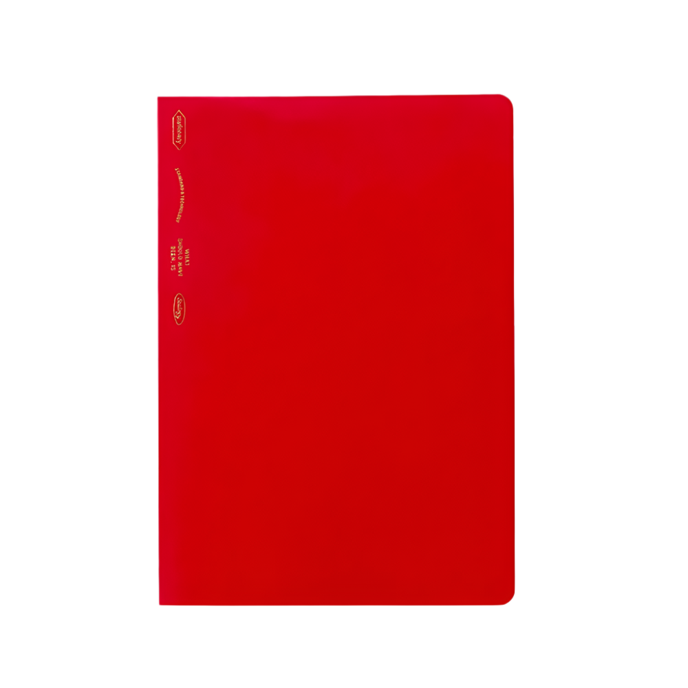 red daily schedule notebook