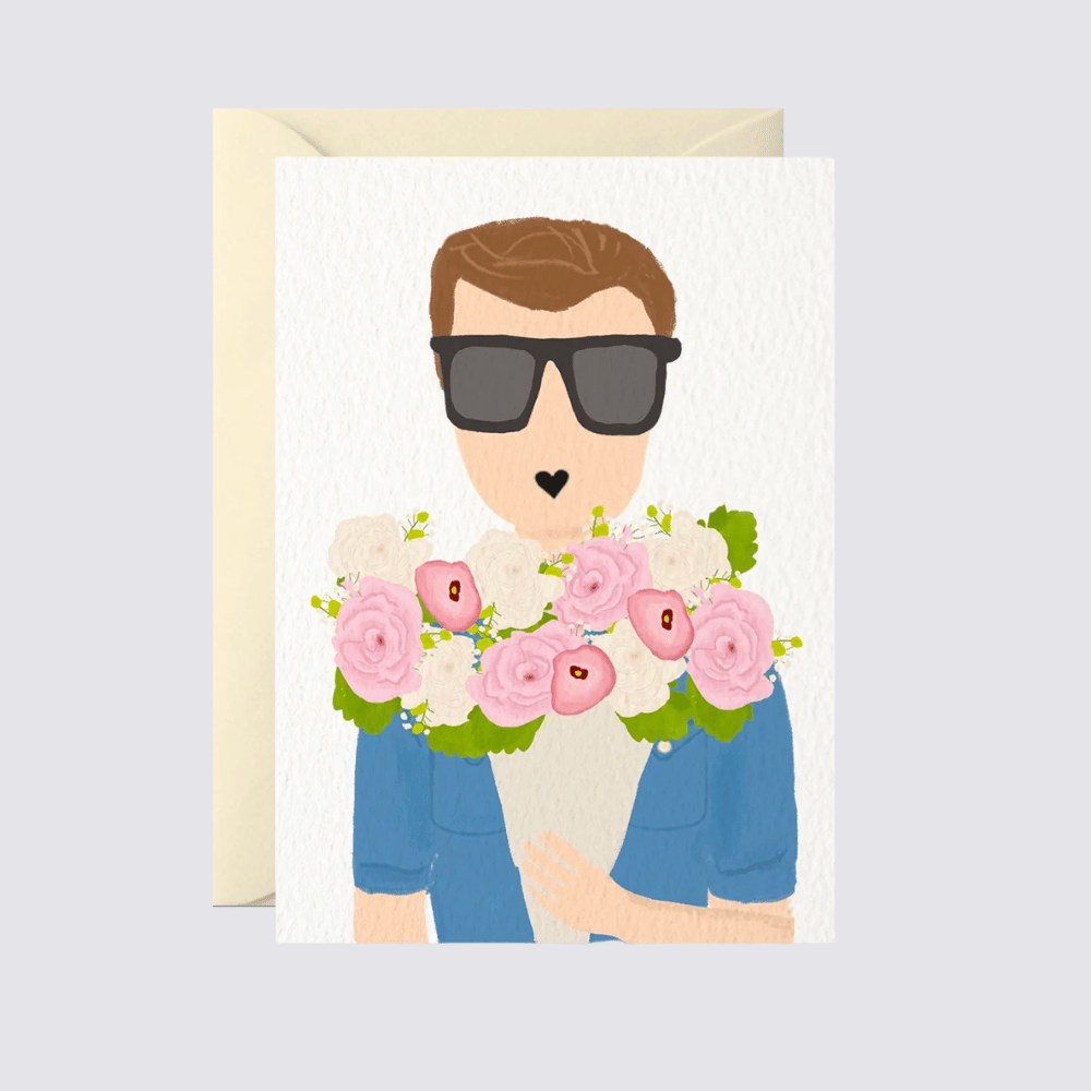 Mann Mit Blumen