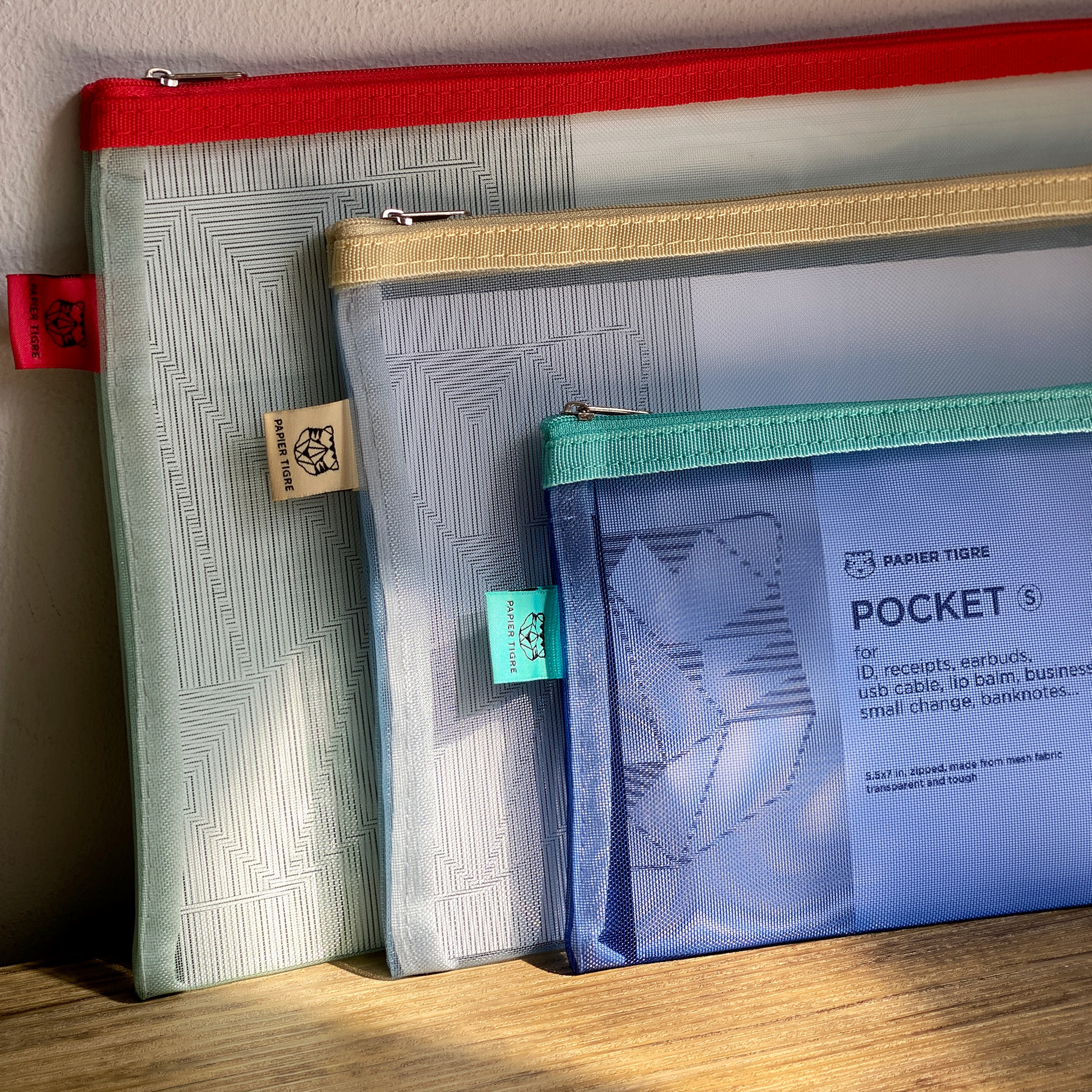 Mesh Pouch Pencil Case Large - Green